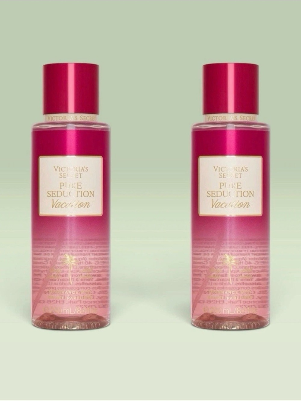 Victoria's Secret PURE SEDUCTION VACATION Fragrance Mist ~ 8.4 fl.oz. (Lot of 2)